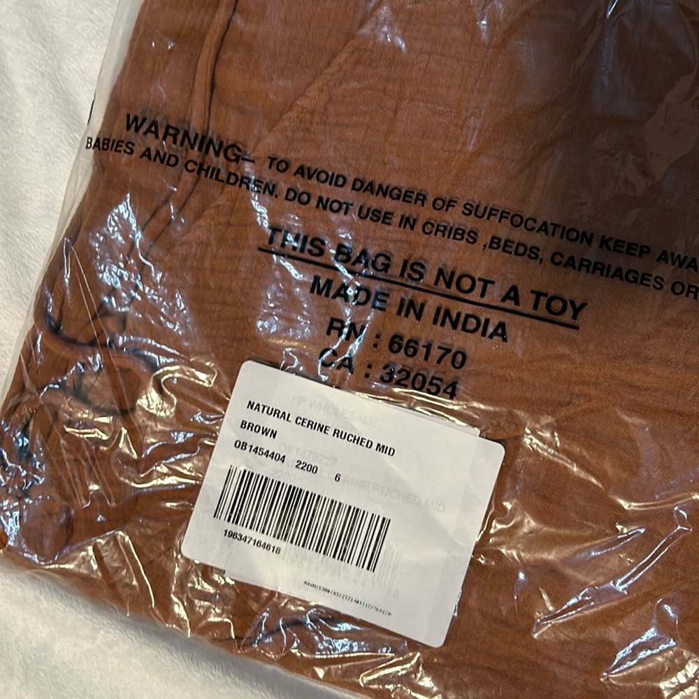 NWT Free People Natural Cerine Ruched Skirt - Picture 2 of 3